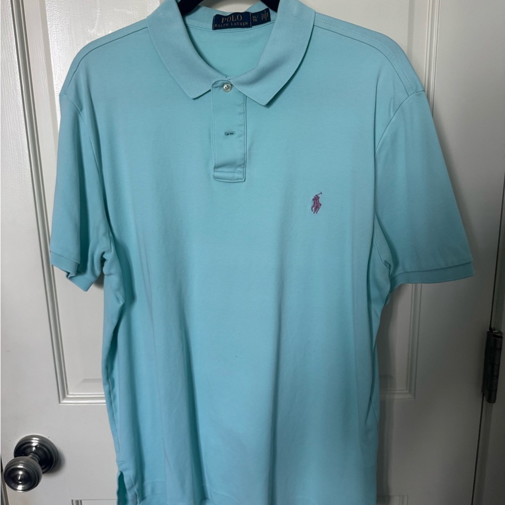 Polo by Ralph Lauren Men's Light Blue Polo Shirt XL